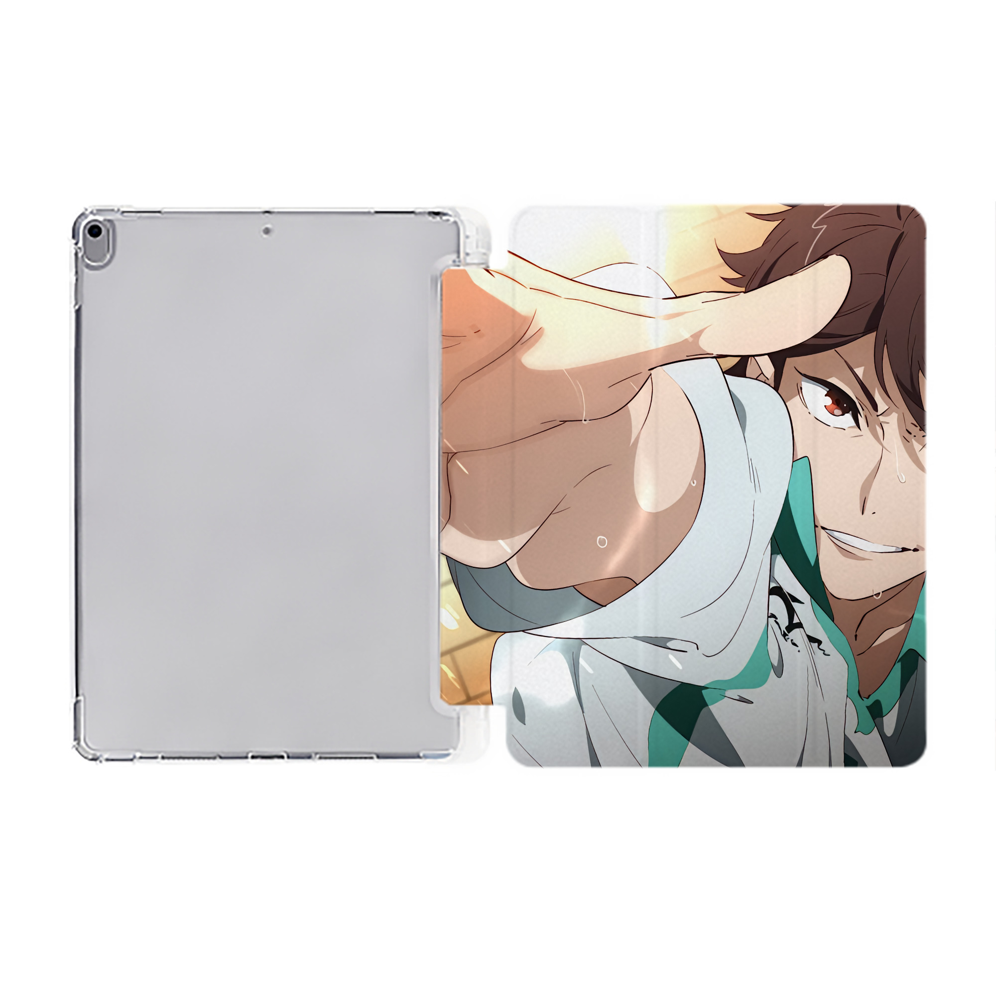 （画像用） ハイキュー!! Haikyu!! IPad ケース ペン収納付き 三つ折りスタンド PUレザー×シリコン 対応機種9.5/10.5/10.9インチ